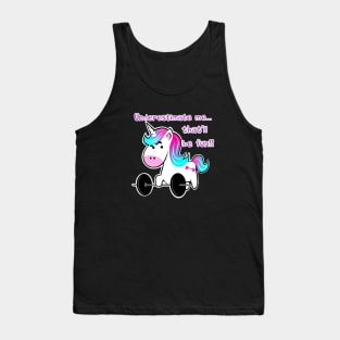 Barbell unicorn, gym girl, fitness girl Tank Top